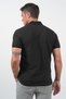 Black Polo Collar Short Sleeve Pocket Comfort Fit Cotton T-Shirt 1011260155 - 5