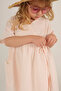 Double-Breasted Lace-Up Dress Soft Pink