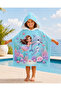 Girls' Mermaid and Dolphin Patterned Hooded Beach Poncho Children's Towel Poncho - 5