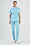 Lycra Ice Blue Zipper Detailed Surgical Suit