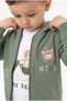 Boys' 3-Piece Tracksuit Set Long Sleeve Crew Neck Embroidered T-Shirt - Hooded Zipper - 5