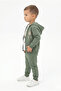 Boys' 3-Piece Tracksuit Set Long Sleeve Crew Neck Embroidered T-Shirt - Hooded Zipper - 2