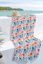 Geometric Colorful Triangle Beach Towel - Modern Watercolor Multicolor Quick Dry Microfiber Towel - 7