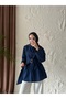 Women's Belted Hijab Shirt with Buckle Detail and Waist Tie - 4