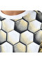 Crew Neck Short Sleeves T-shirt with Geometric Print - 5