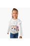 Round Neck Long Sleeves T-shirt with Ruffles