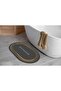 Bathroom Striped Oval Bath Mat - 2