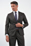 Brown Swallow Collar 6 Drop Slim Fit Full Lining Flexible Suit 1001260169 - 3