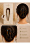 Bone Luxury Acetate French Handmade U Model Bun Hairpin 13-14 cm - 2