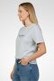 Women Crew Neck Short Sleeve Embroidered Logo T-Shirt, Grey - 3