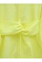 Waist-Tied Crinkle Shirt Tunic - Light Yellow - 2
