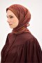 وشاح تينسل مونار بنمط عثماني لون الصدأ 90×90 - 3