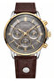 Men's Brown Leather Cord Smoked Dial Function Wristwatch 2 Years Warranty - 2