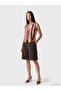 Burgundy V-Neck Striped Women's Vest - 2