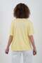 White business t-shirt with yellow hem - 6