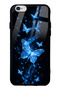 iPhone 6S Blue Galaxy Butterfly Design Glossy Phone Case