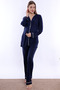 Adjustable Waist Detailed Maternity Pajama Set with Breastfeeding Feature Effortt - Navy Blue - 6