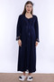 Adjustable Waist Elastic Maternity Set with Breastfeeding Feature Effortt - Navy Blue - 3