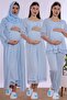 Pregnant and Postpartum Set with Hijab and Breastfeeding Features, 5 Pieces Effortt - Blue