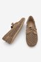 Women's Genuine Leather Loafer Perforated Lace-Up Casual Shoes Lunosi Camel Suede - 8