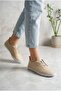 Orthopedic Genuine Leather Sandal Beige Women's Shoes - 8