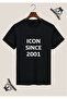 Icon since 2001 Special Design Printed Black T-Shirt