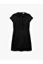 U Neck Tie Detail Short Sleeve Mini Dress