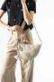 Ultra Light, Multi-Pocket, Crescent Crossbody Shoulder Bag Beige Model: 571-7L