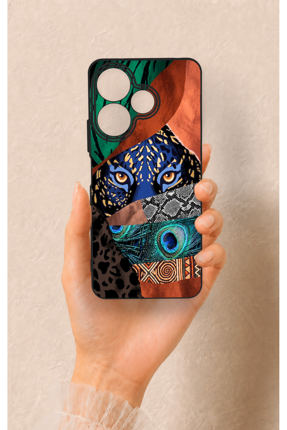 Redmi 13 4g Compatible Amazon Tiger Pattern Silicone Case