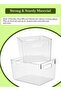 Premium Clear Plastic Storage Bins - Stackable, Durable Containers for Kitchen, Washroom, Pantry, Refrigerator and Utensils Organization - 4