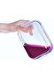 3-Piece Glass Food Storage Set Clear/Blue 400ml,640ml,1040ml - 5