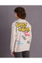 Senior Boys Beige Graffiti Print Over Size Sweatshirt - 3