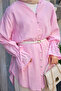 Women's Brit Button Detailed Adjustable Cuffs Shirt Pink - 5