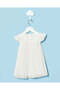 Infant Girls White Pleated Dress - 4