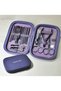 18 Piece Sapphire Blue Magnetized Special Box with Glass File Stainless Steel Manicure Pedicure Care Set - 5