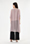 Powder Italian Special Design Front Slit Bat Sleeve Lined Silk Tunic Blouse Size 38 - 44 - 4