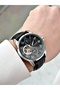 Automatic Mechanical Black Color Leather Band Men's Wristwatch Dg8987Mr - 4