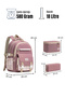 -1396 Set of 3 Children's Primary School Middle School Bag with Pen Holder and Lunch Bag Backpack Gülkurus - 7