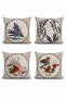 Kasnak Cross-Stitch Patterned 4-Piece Throw Pillow Cover Set - 3
