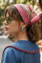 City Patterned Candy Pink Bandana Scarf 50X50 - 3
