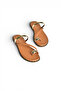 Y291700103 Tan Genuine Leather Women's Slippers - 6