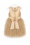Girl's Stone Embroidered Cat-Themed Dress with Tulle Skirt and Cotton Lining, Ages 6-10, Birthday, Party, Special Occasion - 7