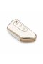 Luxury Volkswagen Golf 8 Compatible 2021 Model and Above Black Nano Key Case White Gold - 2