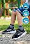 Black-White Velcro Mesh Lightweight Boys' Sports Shoes 755 F - 3