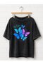 Acid Washed Oversize Unisex T-Shirt Washed Vintage Street Style Street Fashion Cotton Comfortable Fit Daily Wear T-Shirt