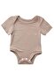 - Personalized Baby Organic Bamboo Spandex Bodysuit - Mocha_6-12M - 3