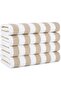 Arkwright Oversized California Beach Towels - (Pack of 4) Absorbent, Quick Drying, Ring spun Cotton, Beige