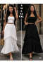 Summer Lined Ruffled Long Skirt - 2