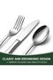 SKY-TOUCH 24-Pieces Silverware Set, Stainless Steel Flatware Tableware Set for 6, Flatware Silverware Set with Knife Fork Spoon, Elegant Tableware for Home Daily Use, Dishwasher Safe - 3