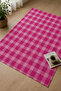 Şanel Pink Fabric Checkered Tablecloth, Table Cover, Picnic Cover, Multi-Purpose Cover 150X150Cm - 3